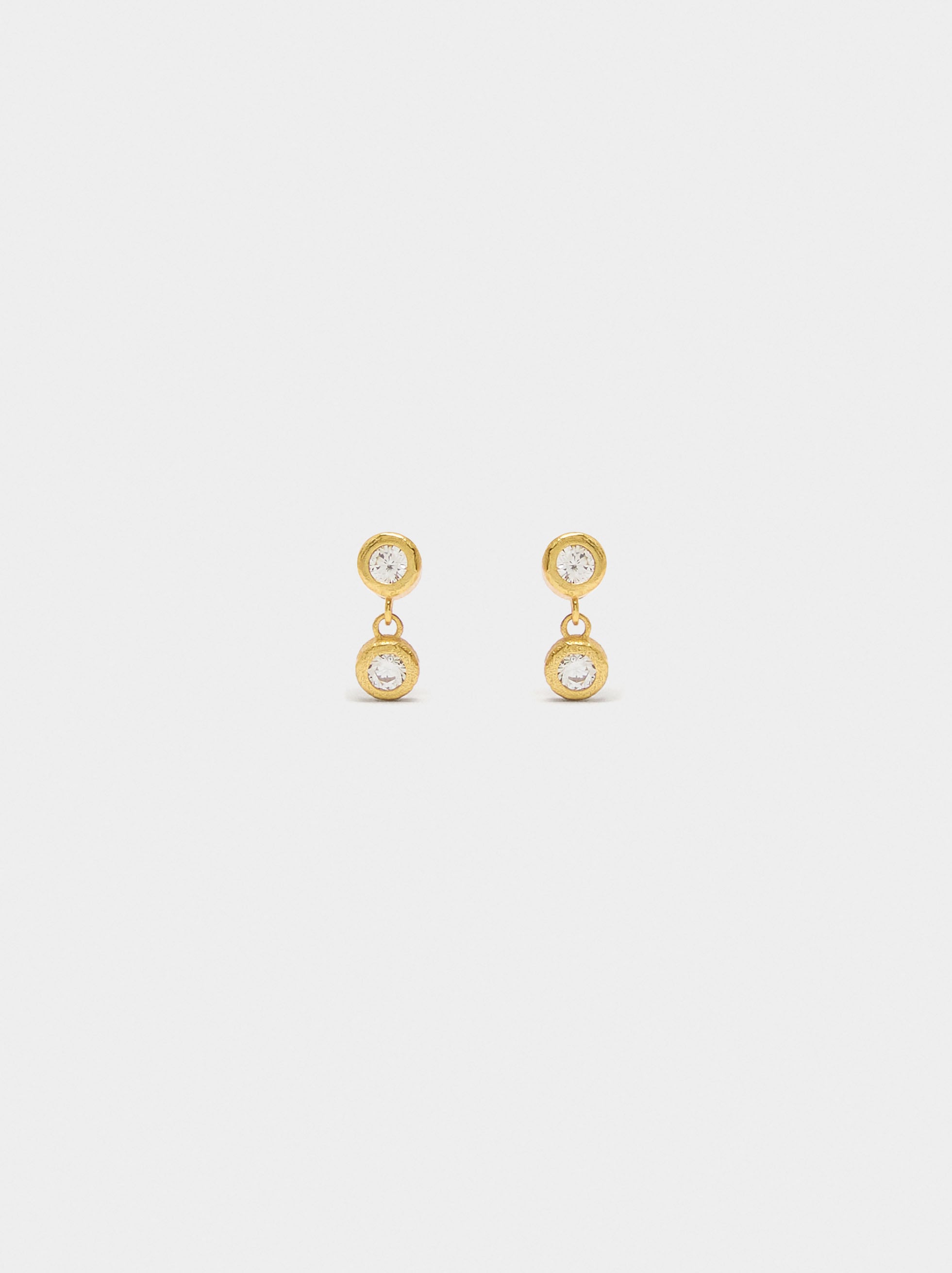Pendientes Con Circonitas - Plata De Ley 925