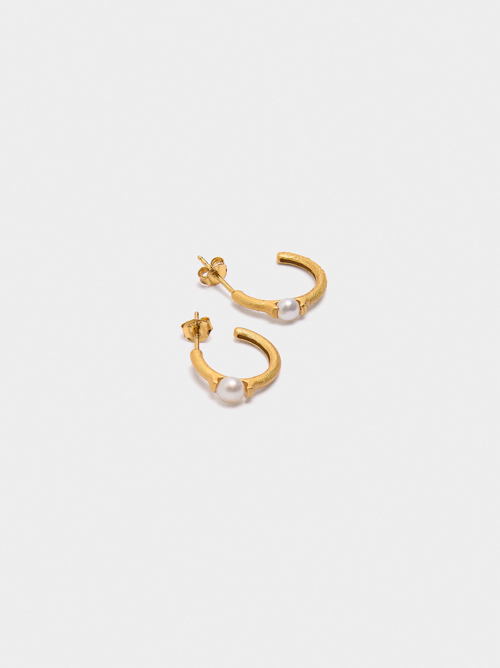 Aros Con Perlas De Agua Dulce - Plata De Ley 925