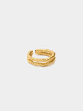 Anillo Irregular Con Efecto Doble De Plata De Ley 925