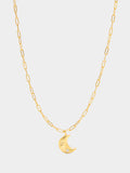 Collar Luna Con Circonia - Plata De Ley 925