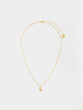 Collar Luna Con Circonia - Plata De Ley 925