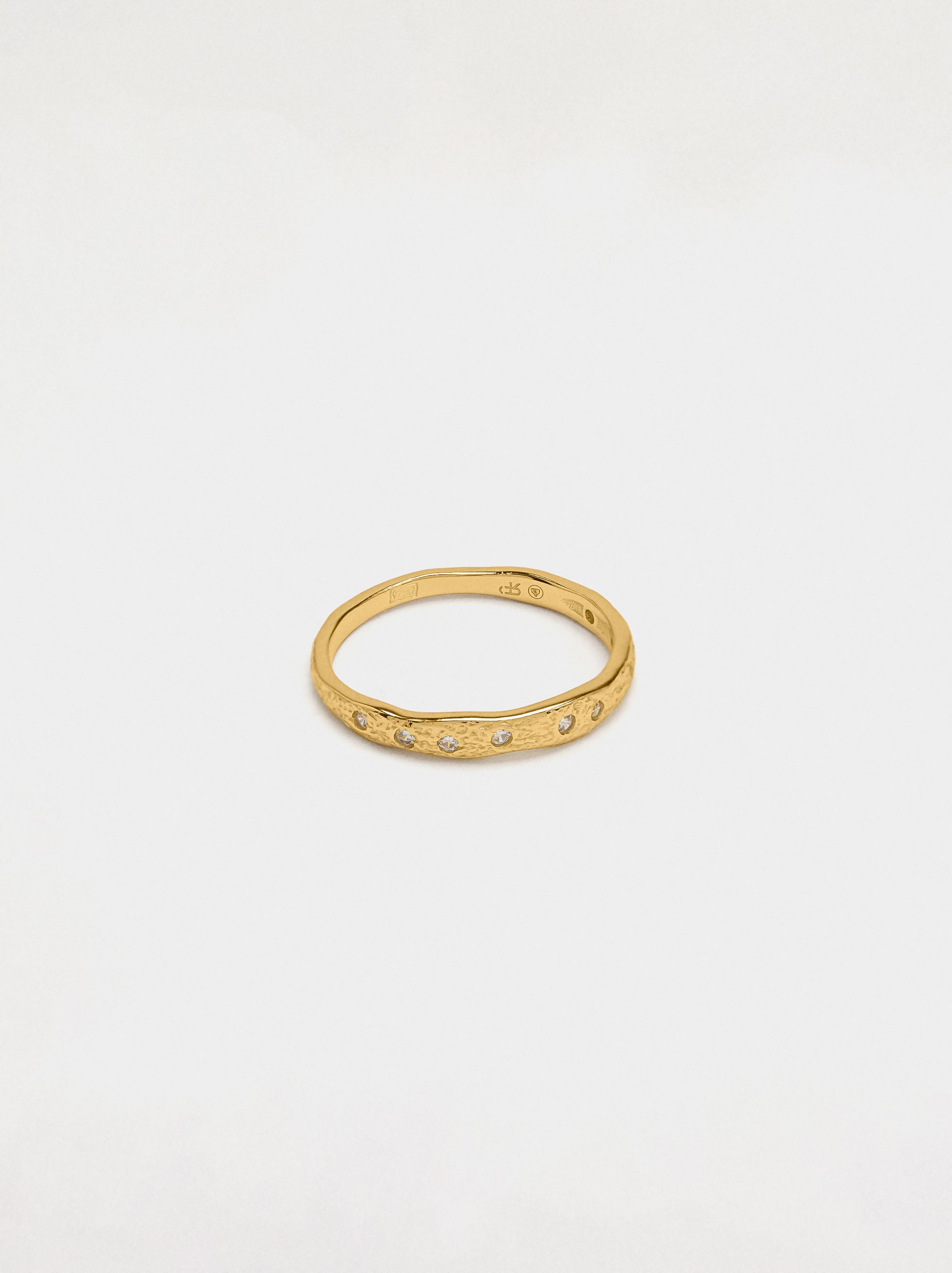 Anillo Con Circonitas - Plata De Ley 925