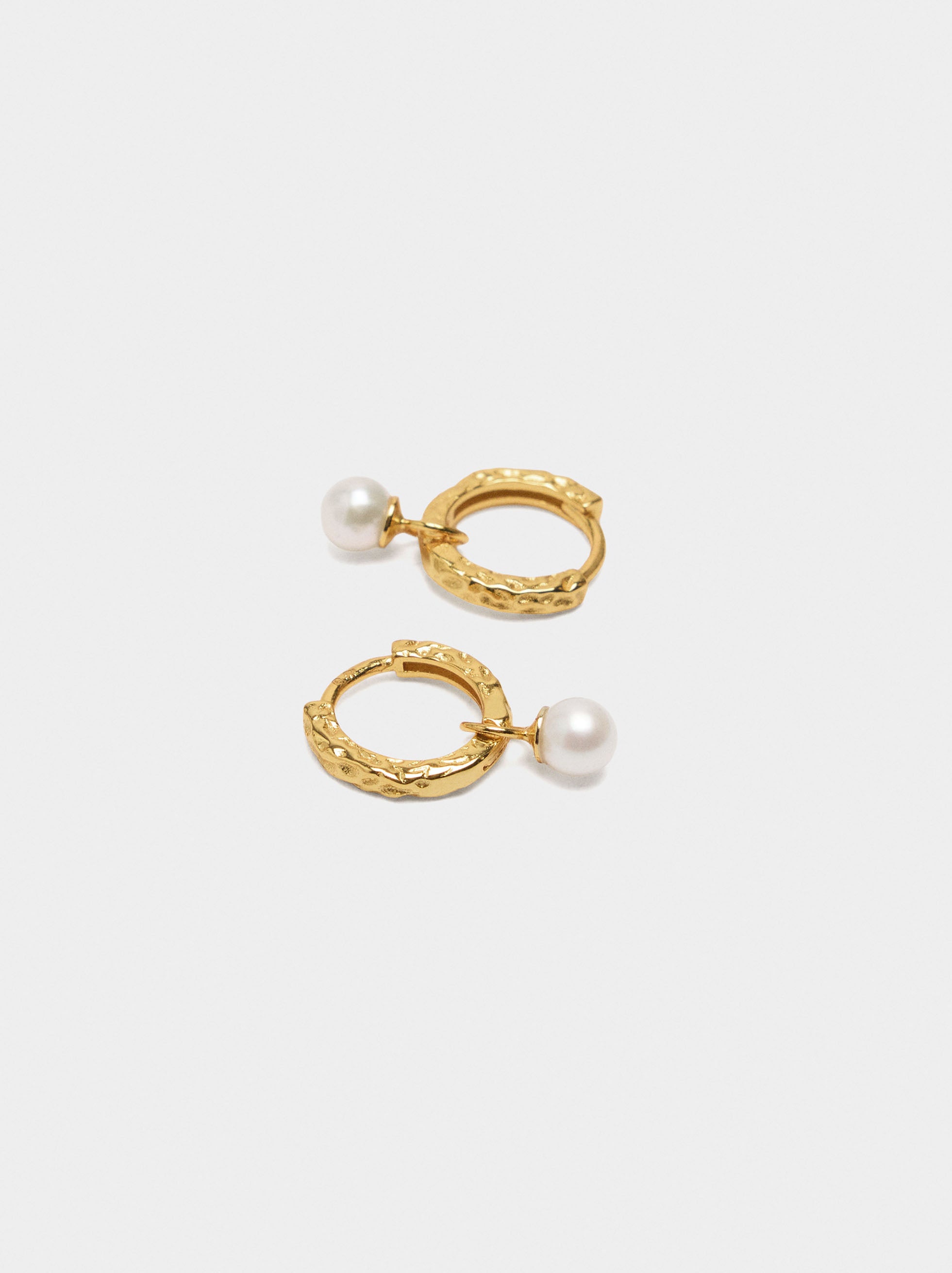 Aros Con Perlas De Agua Dulce - Plata De Ley 925