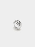 Anillo Redondeado Con Relieve - Plata De Ley 925