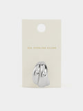 Anillo Redondeado Con Relieve - Plata De Ley 925