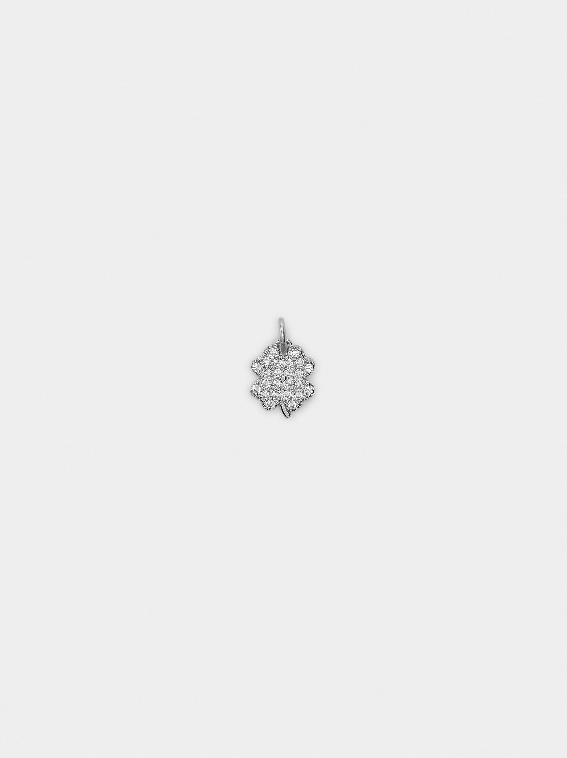 Charm Trébol Con Circonitas - Plata De Ley 925