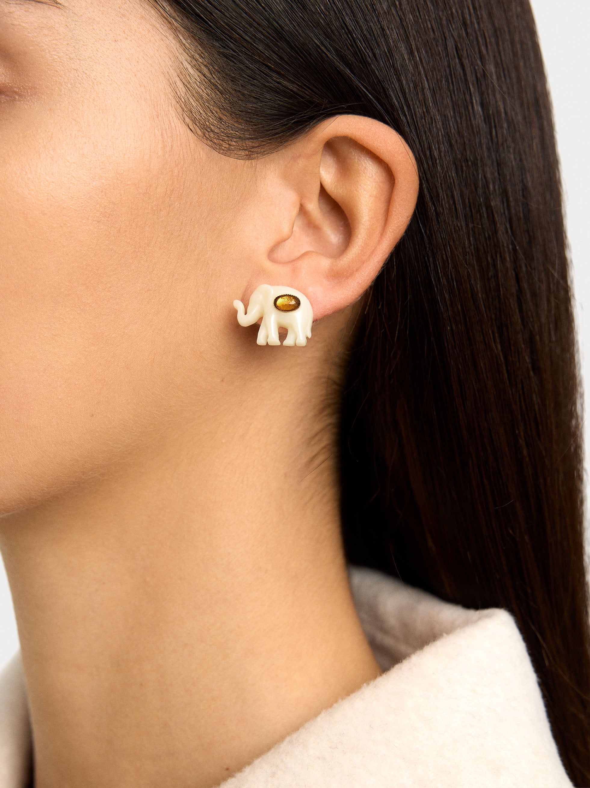 Pendientes Elefante Con Cristal