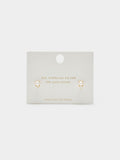 Pendientes Con Perla Y Cristal - Plata De Ley 925