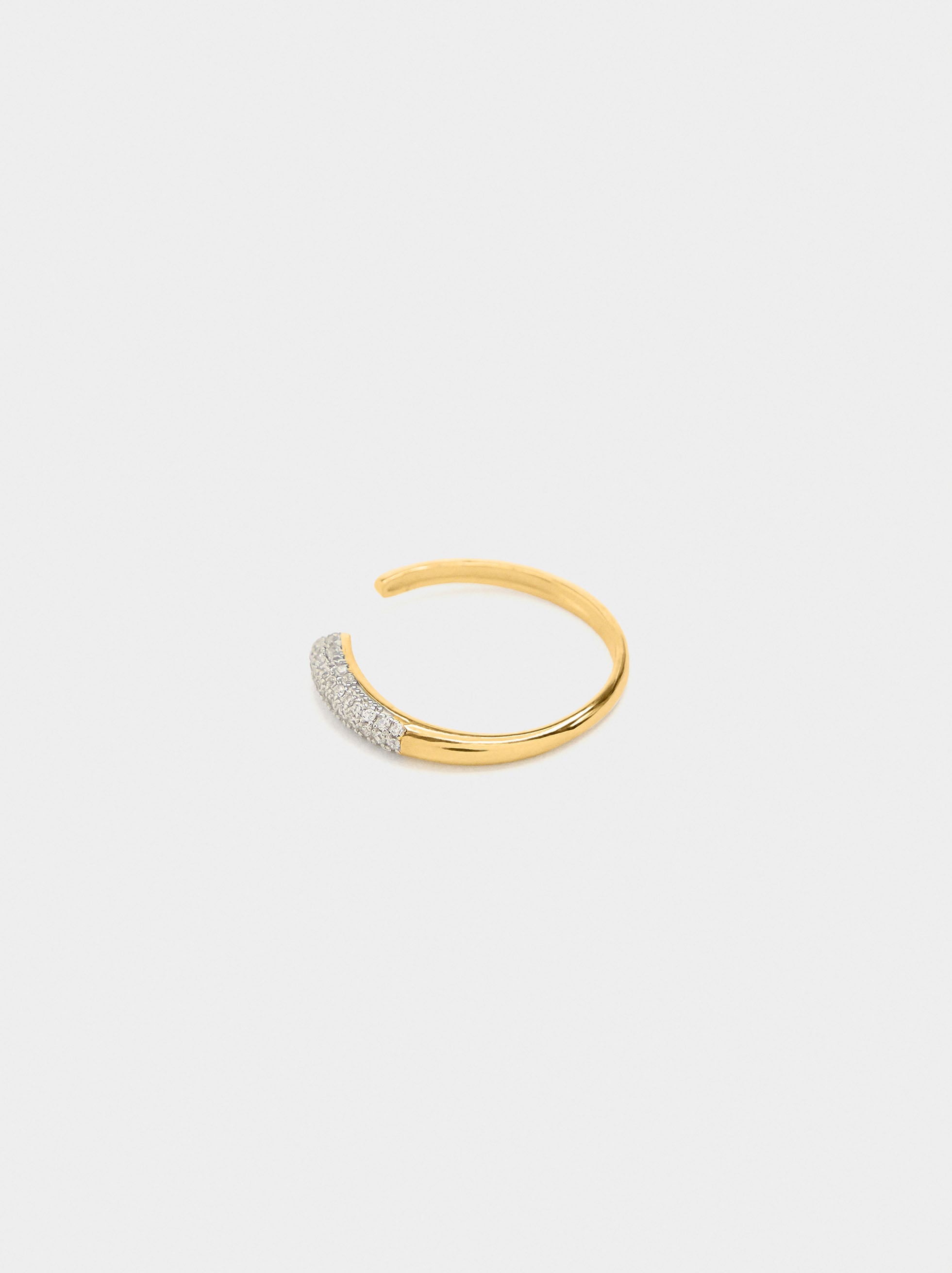 Anillo Con Circonitas - Plata De Ley 925