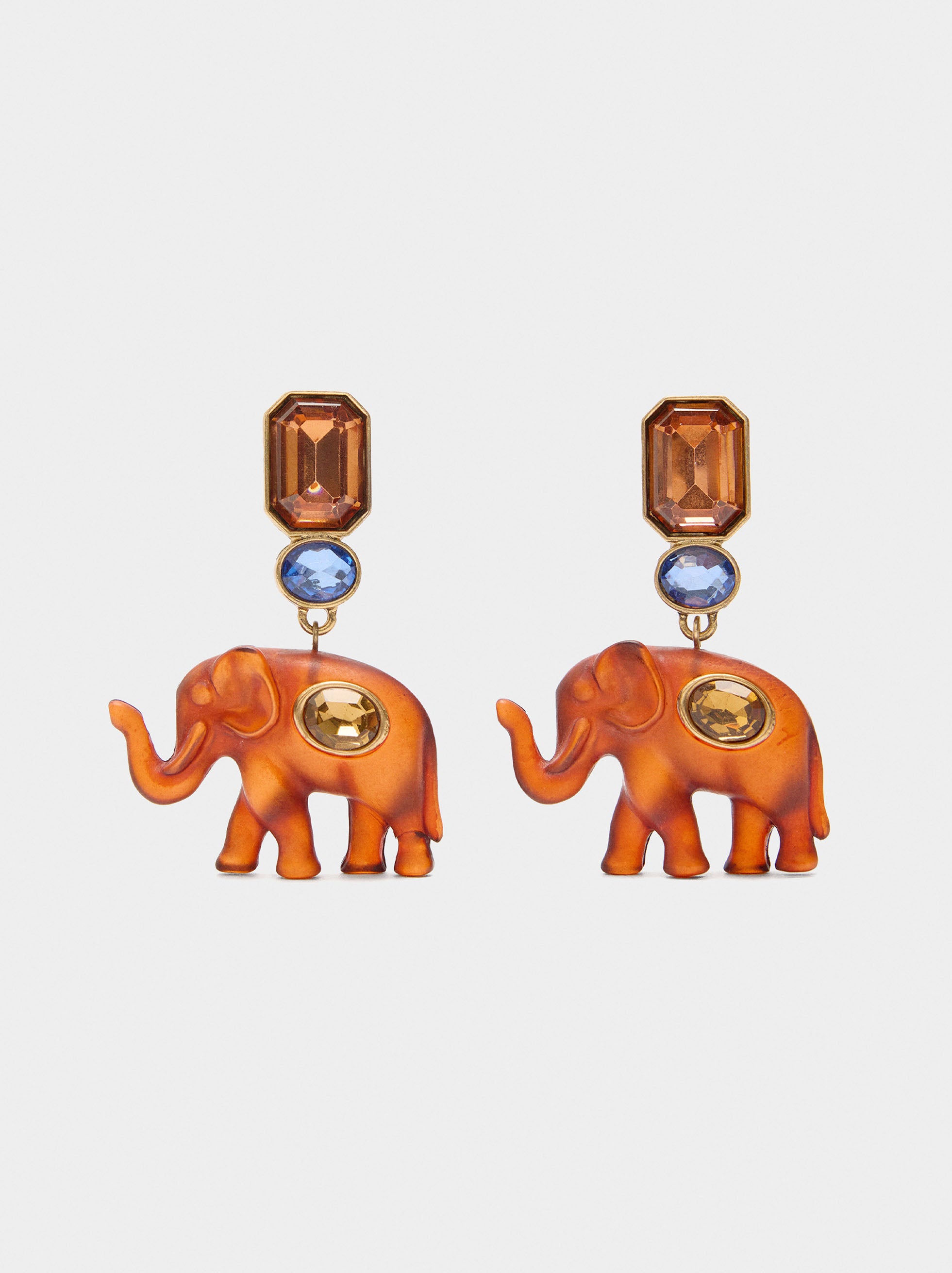 Pendientes Elefante Con Cristales