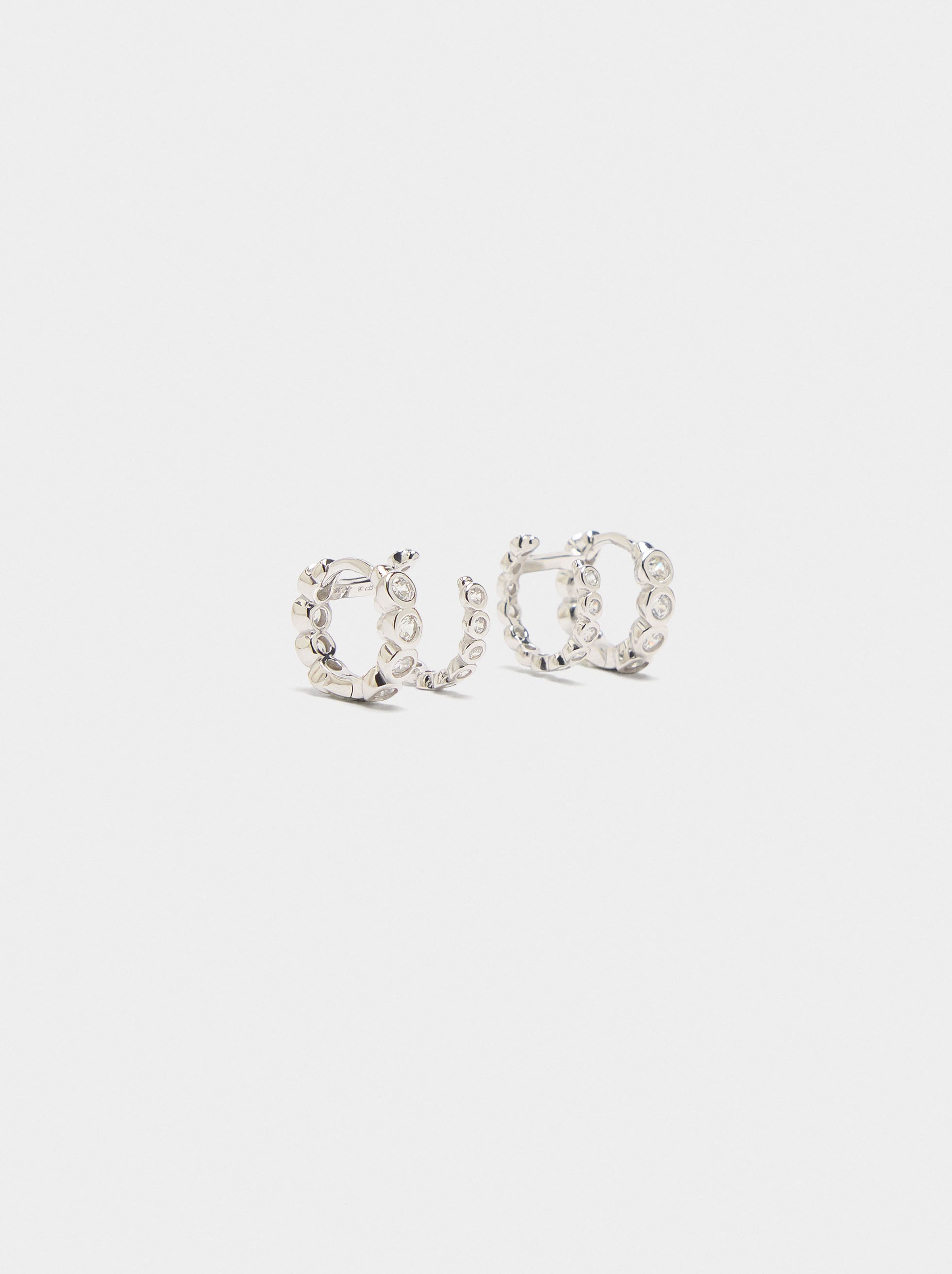 Aros Con Circonias - Plata De Ley 925
