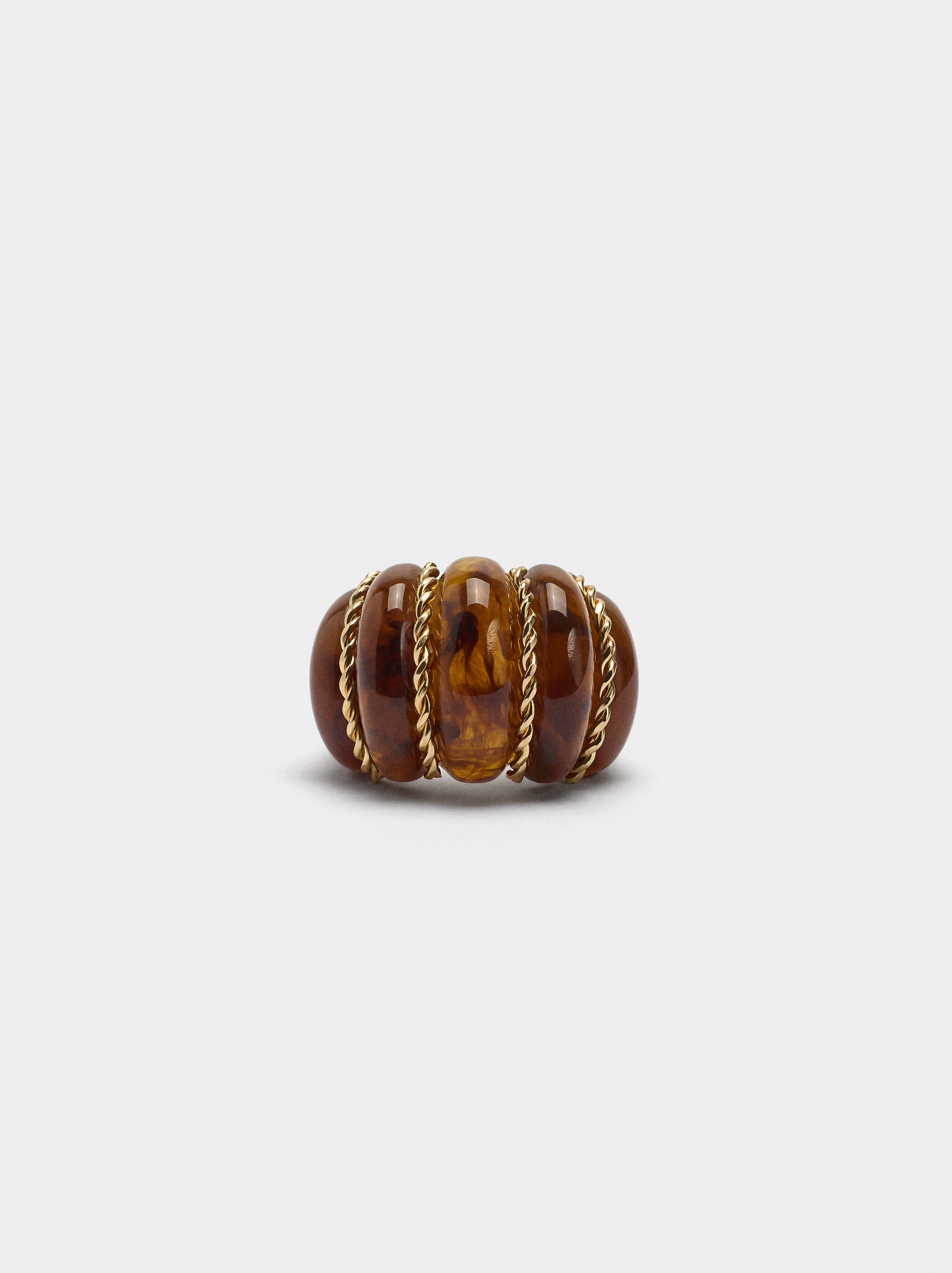 Anillo De Resina Efecto Piedra