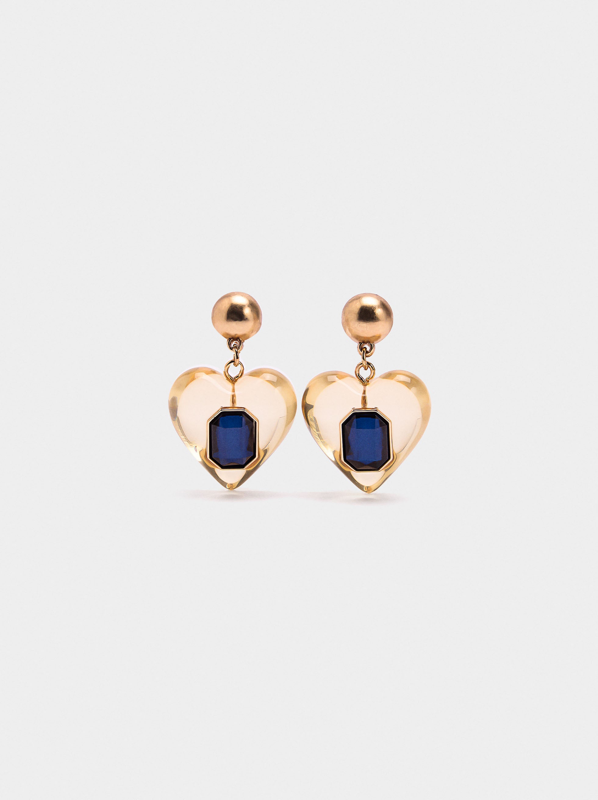 Pendientes De Corazón Con Cristal