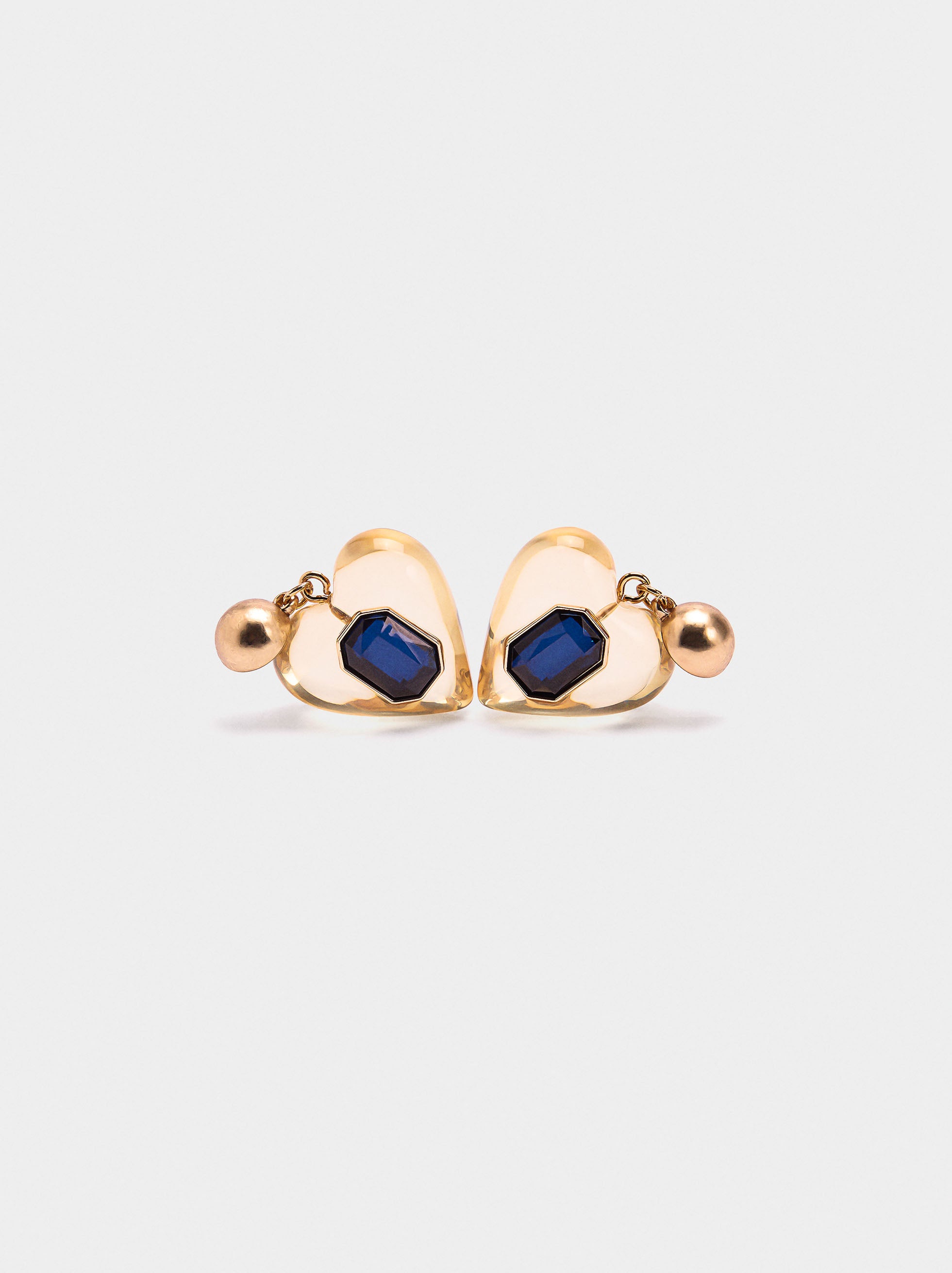 Pendientes De Corazón Con Cristal