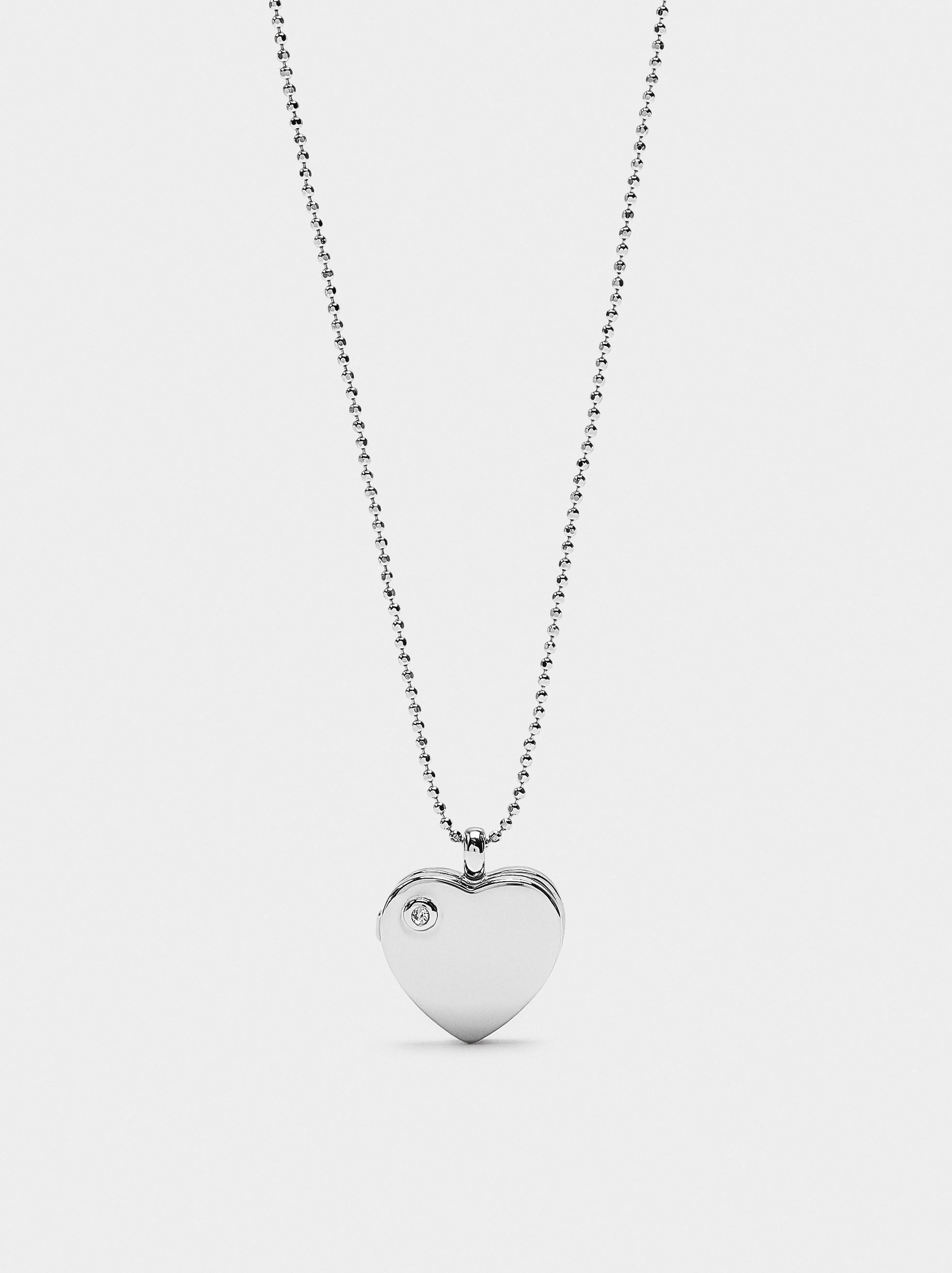 Collar Colgante Con Corazón – Plata De Ley 925
