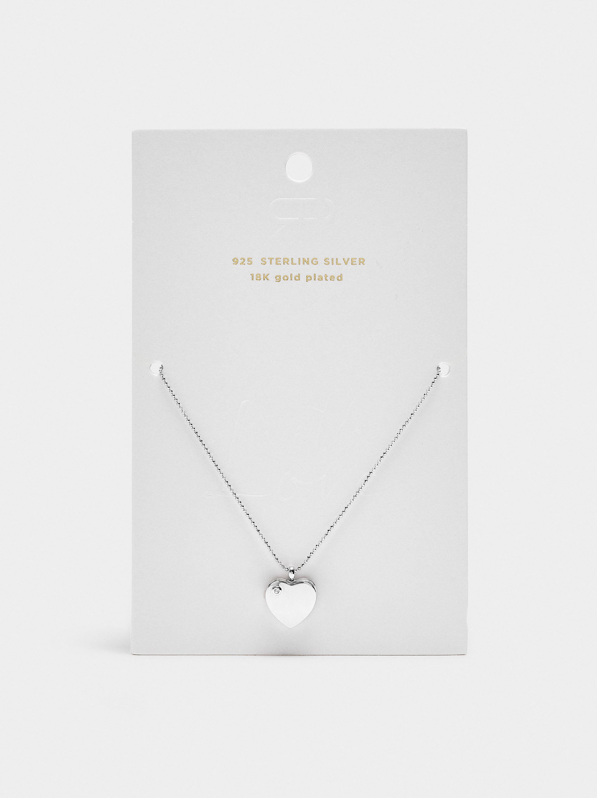 Collar Colgante Con Corazón – Plata De Ley 925