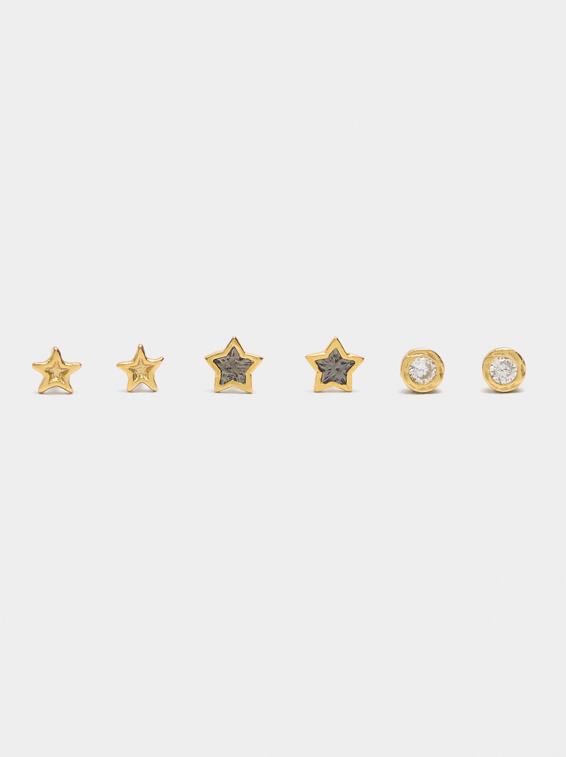 Set De Pendientes Con Circonitas - Plata De Ley 925