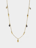 Collar Con Losangos Y Circonitas Con Plata De Ley 925