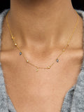 Collar Con Losangos Y Circonitas Con Plata De Ley 925
