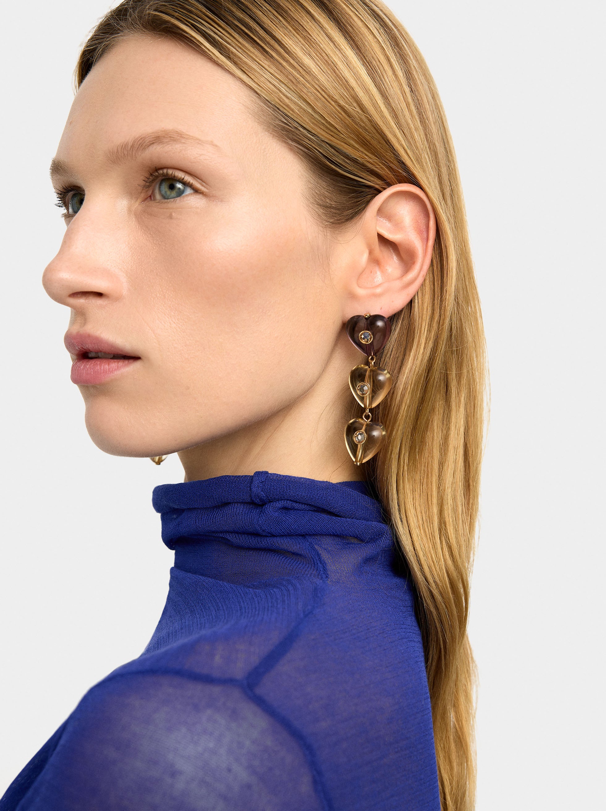 Pendientes Largos De Corazones