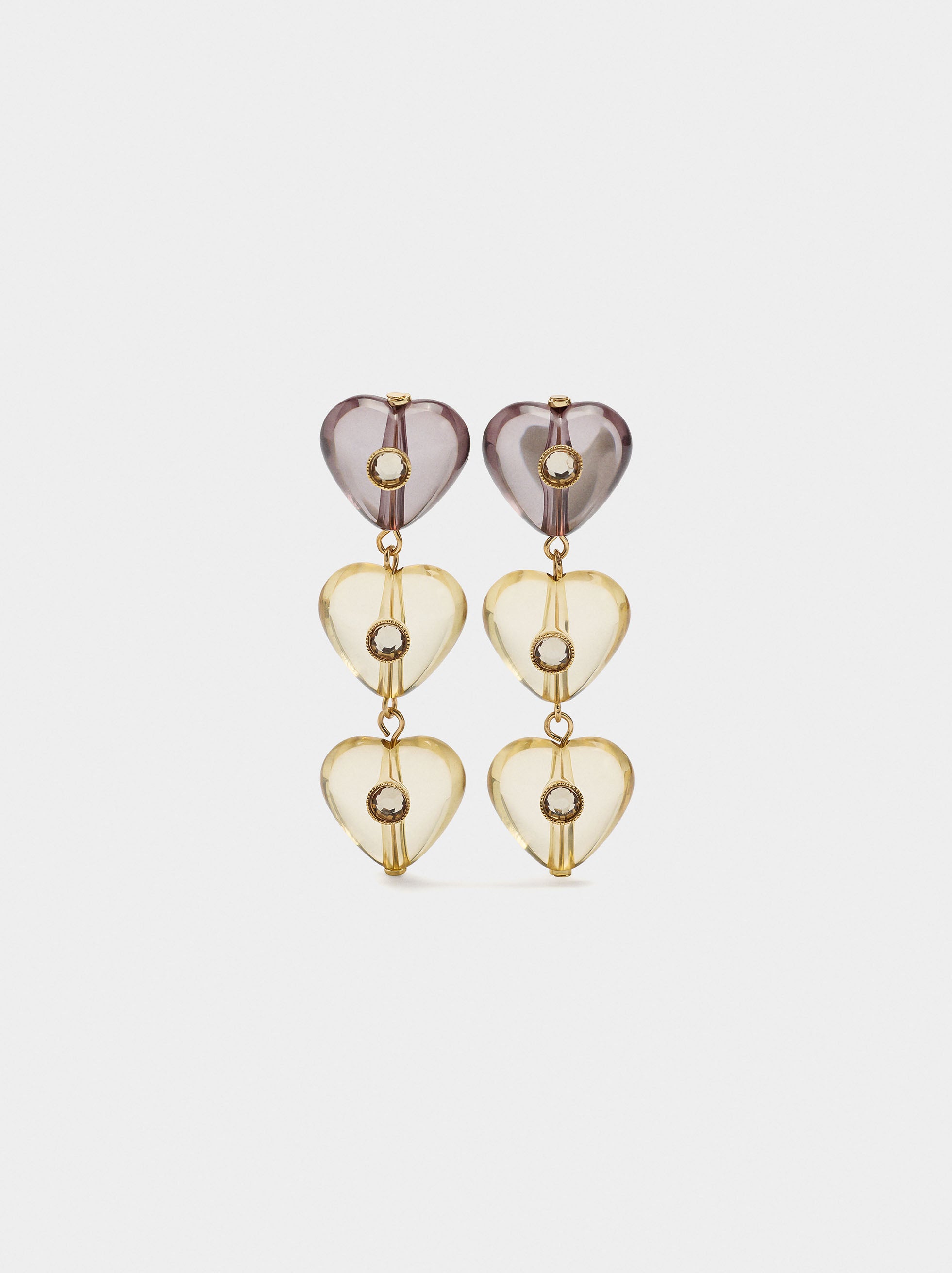Pendientes Largos De Corazones