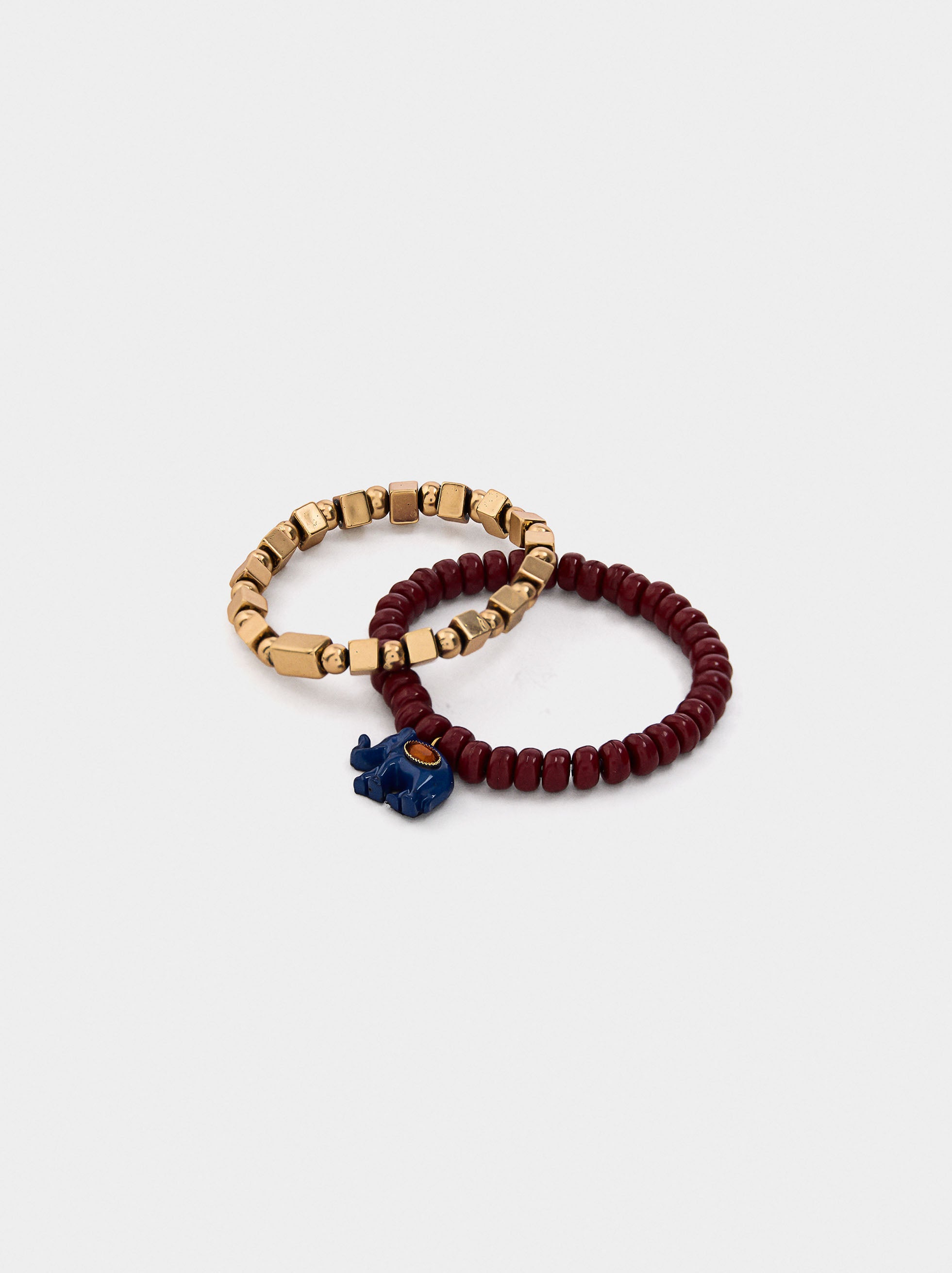 Set De Pulseras Elásticas Con Piedras