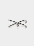 Pendientes X Con Circonitas - Plata De Ley 925