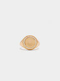Anillo Sello Con Circonitas - Plata De Ley 925