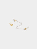 Set De Pendientes Ear Jacket Cruz Con Plata De Ley 925