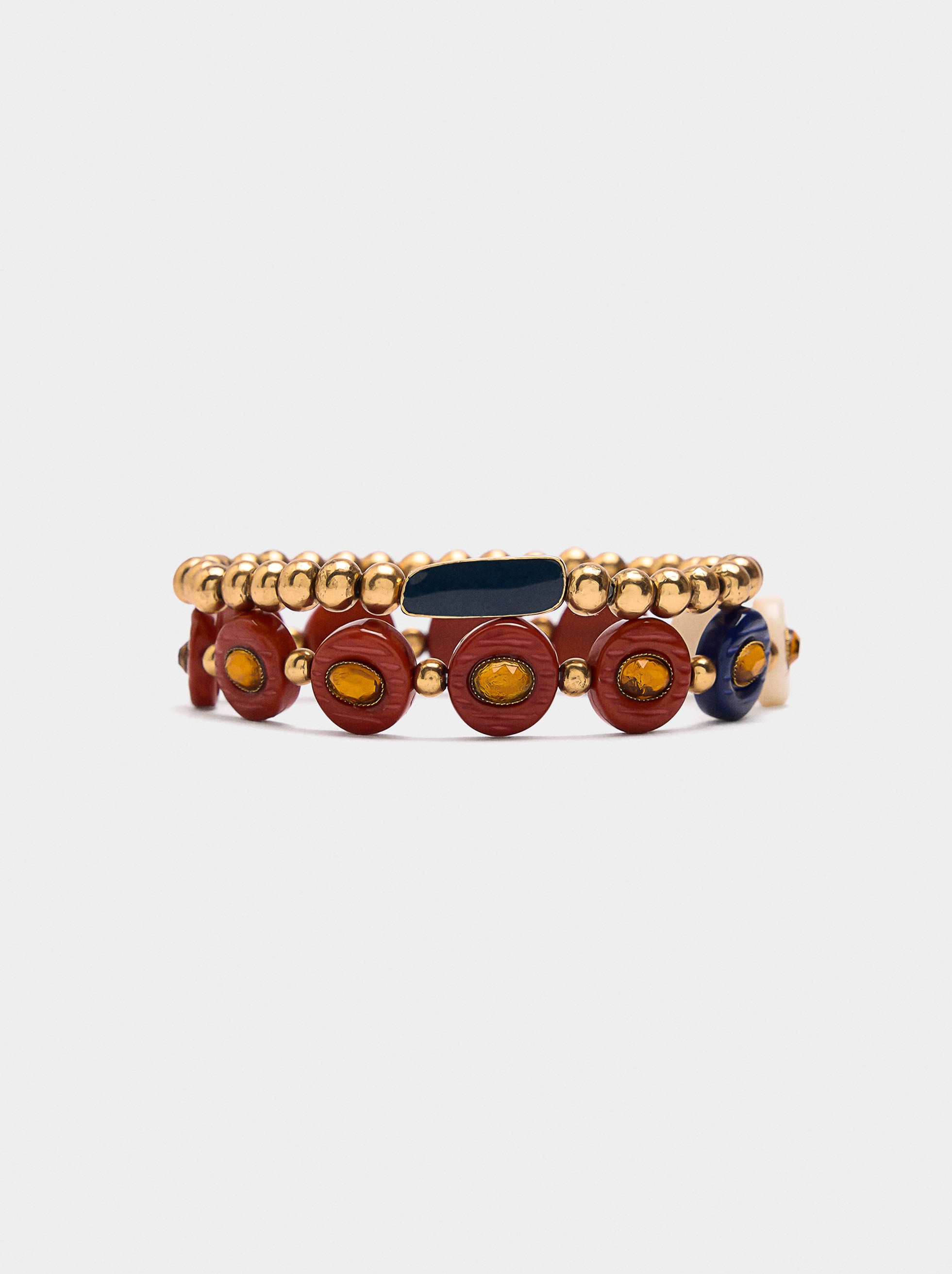 Set De Pulseras Elásticas De Resina