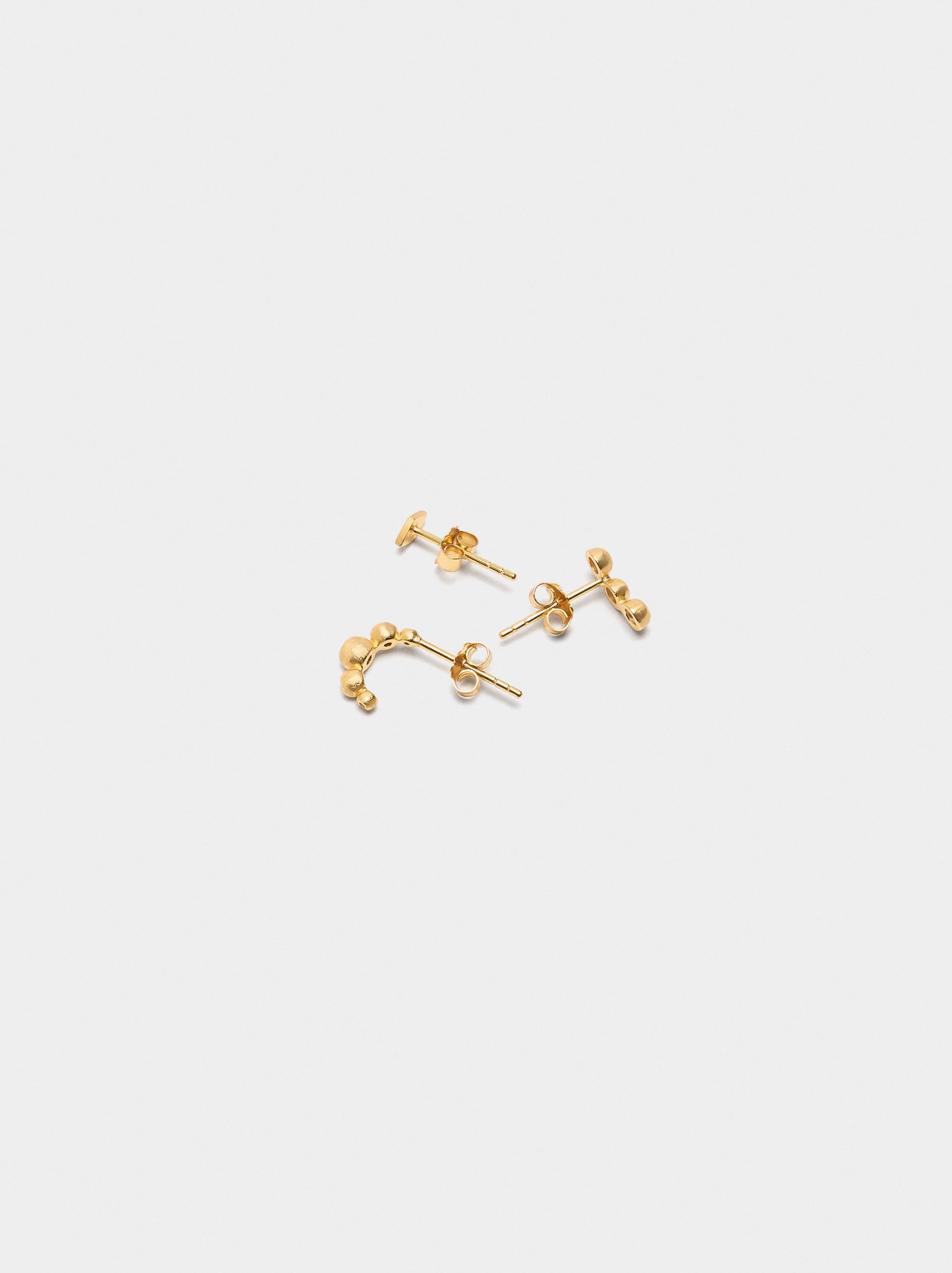 Set De Pendientes Con Circonitas - Plata De Ley 925