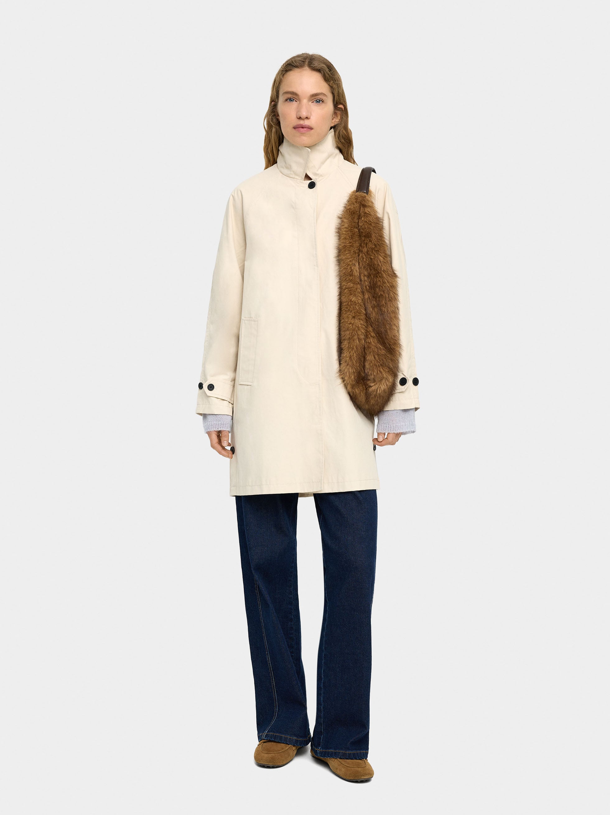 Parka De Algodón Con Forro De Lunares