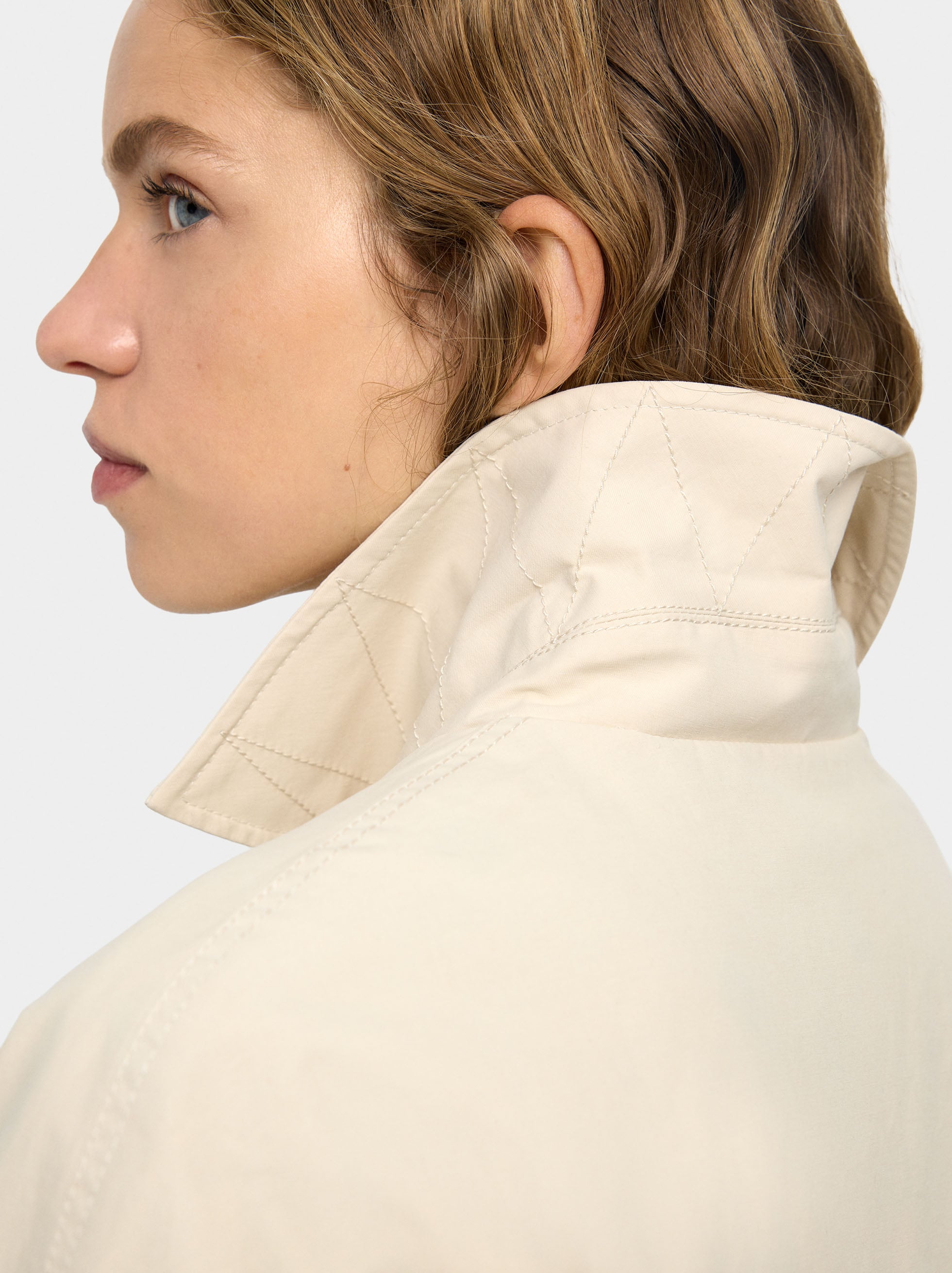 Parka De Algodón Con Forro De Lunares