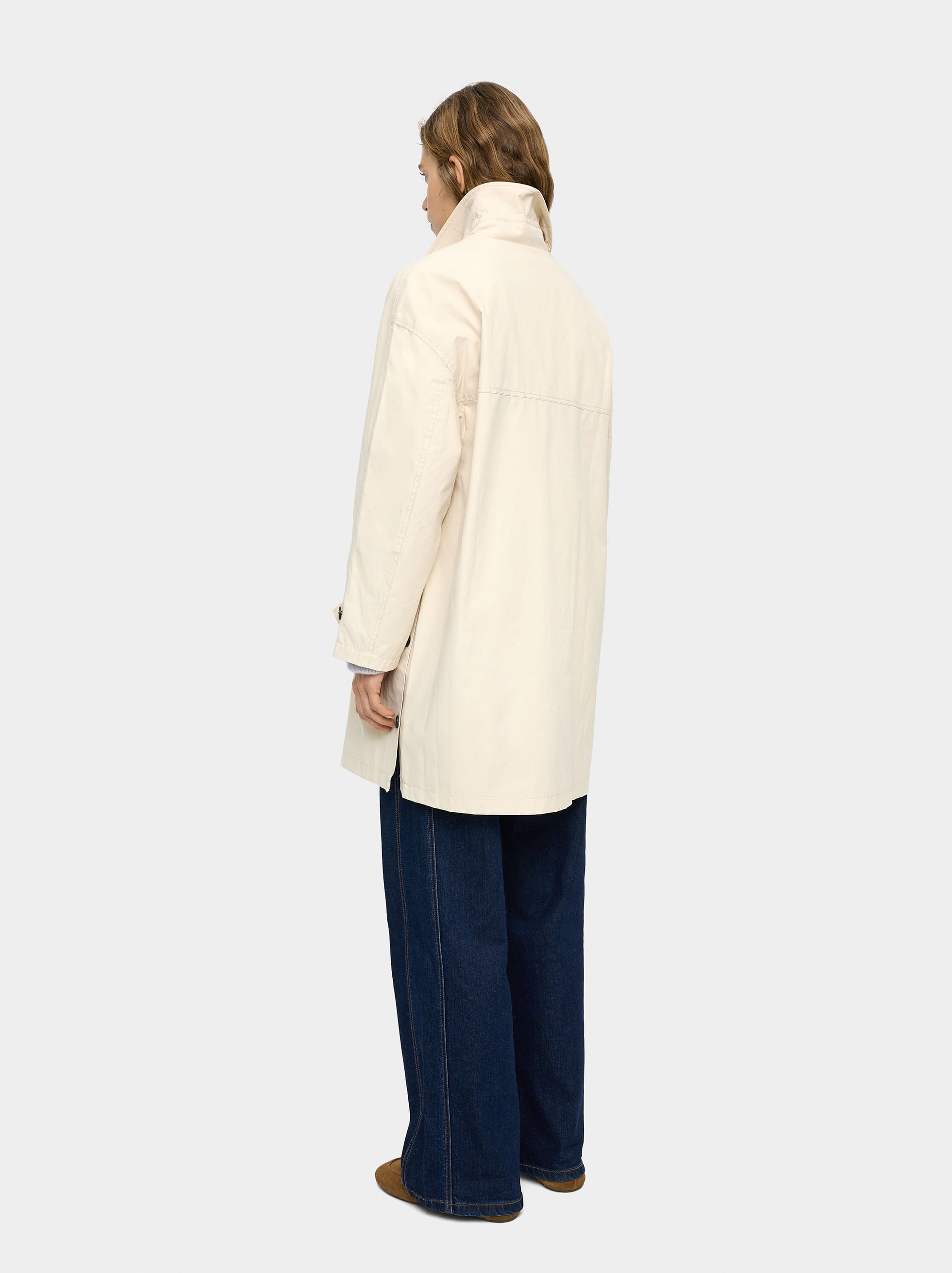 Parka De Algodón Con Forro De Lunares