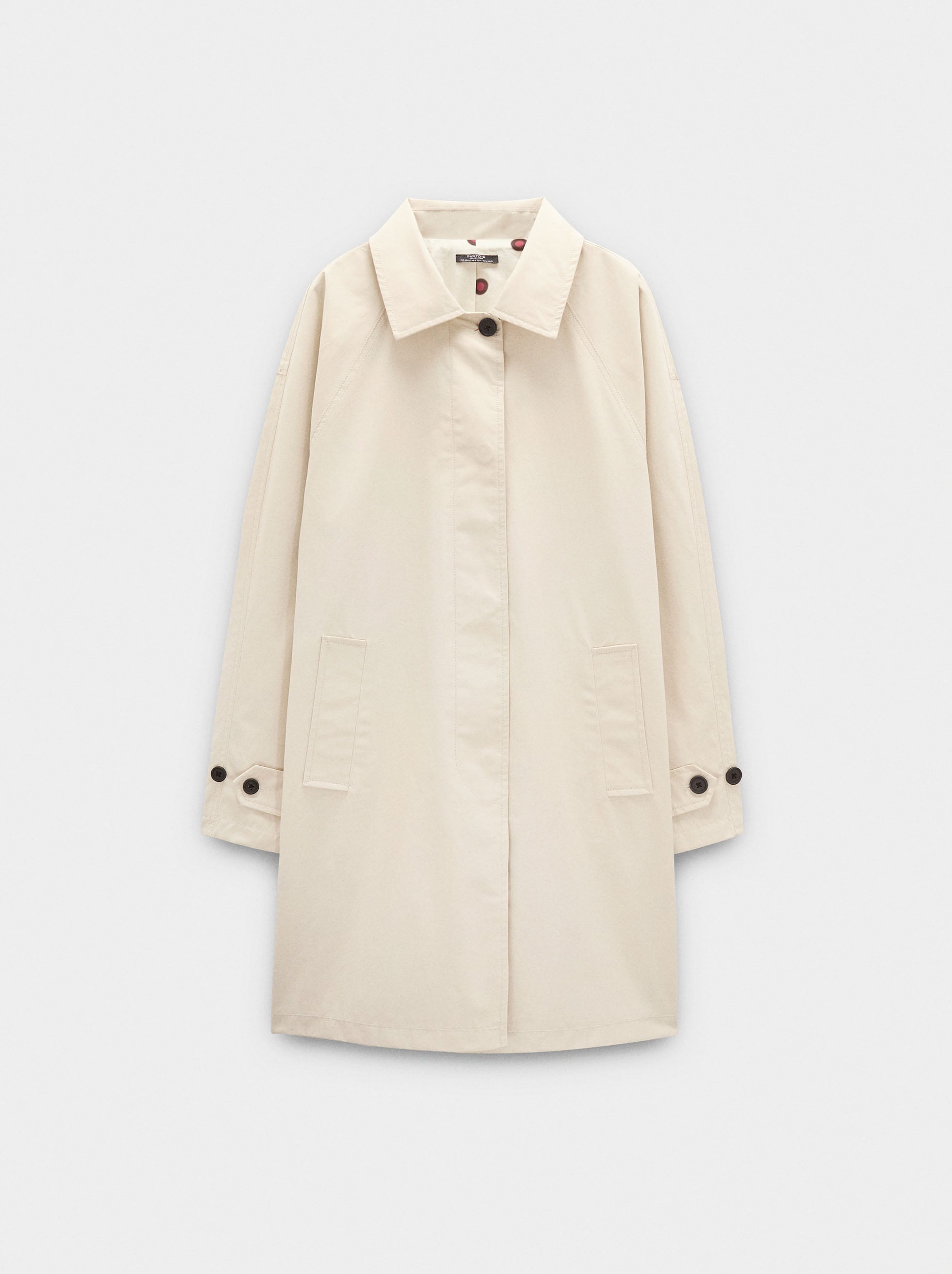 Parka De Algodón Con Forro De Lunares