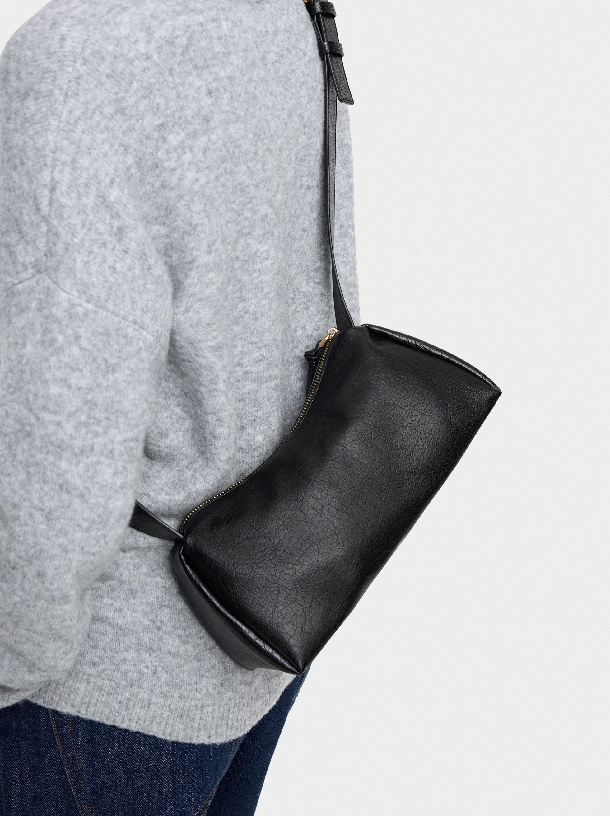 Bolso Bandolera Efecto Craquelado