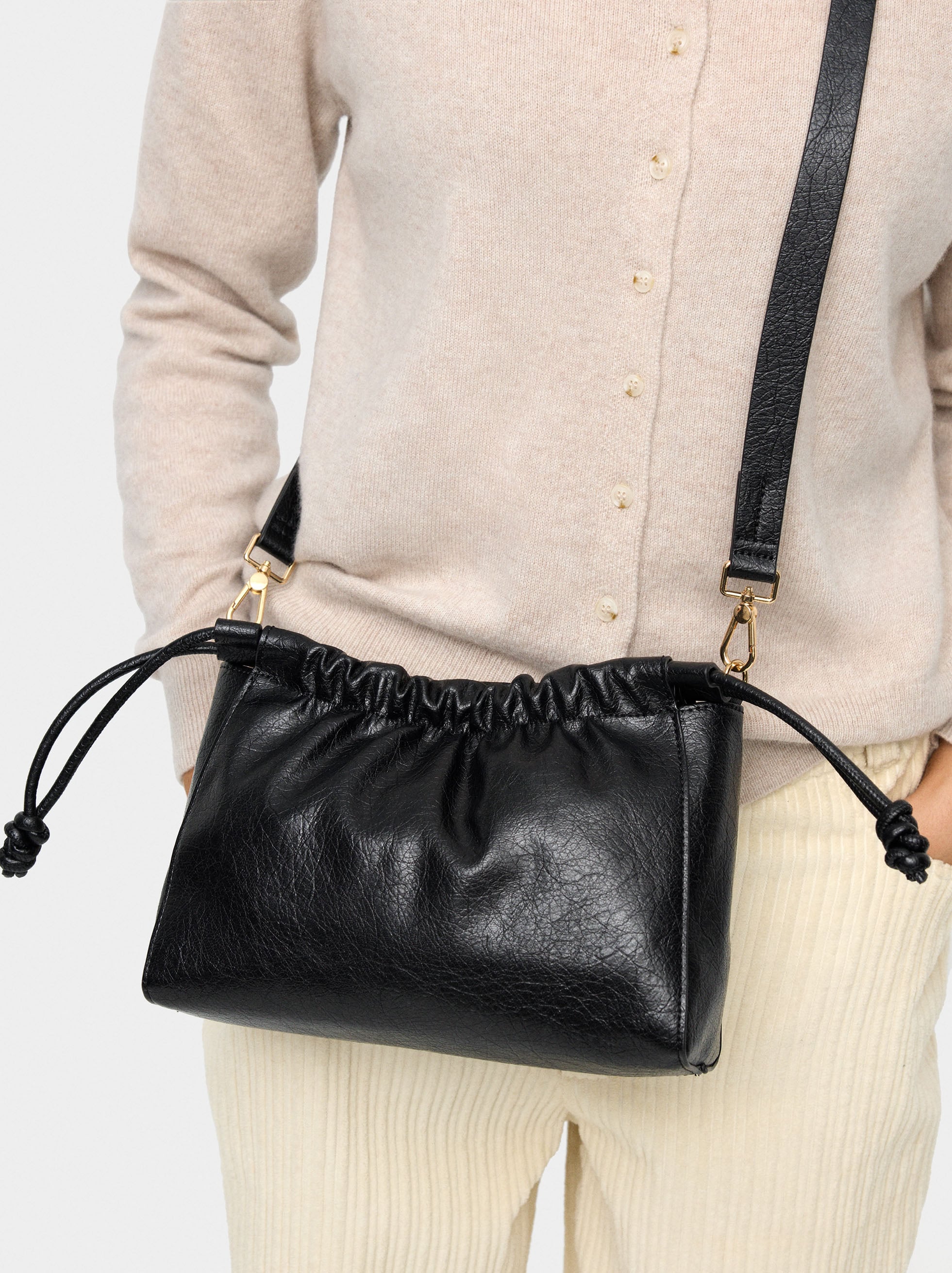 Bolso Bandolera Con Fruncido