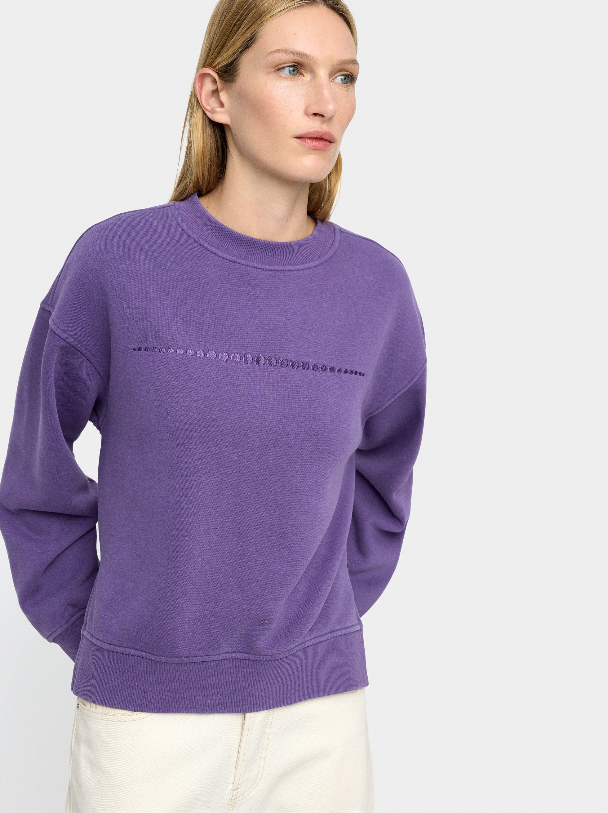 Sudadera De Algodón Con Bordado