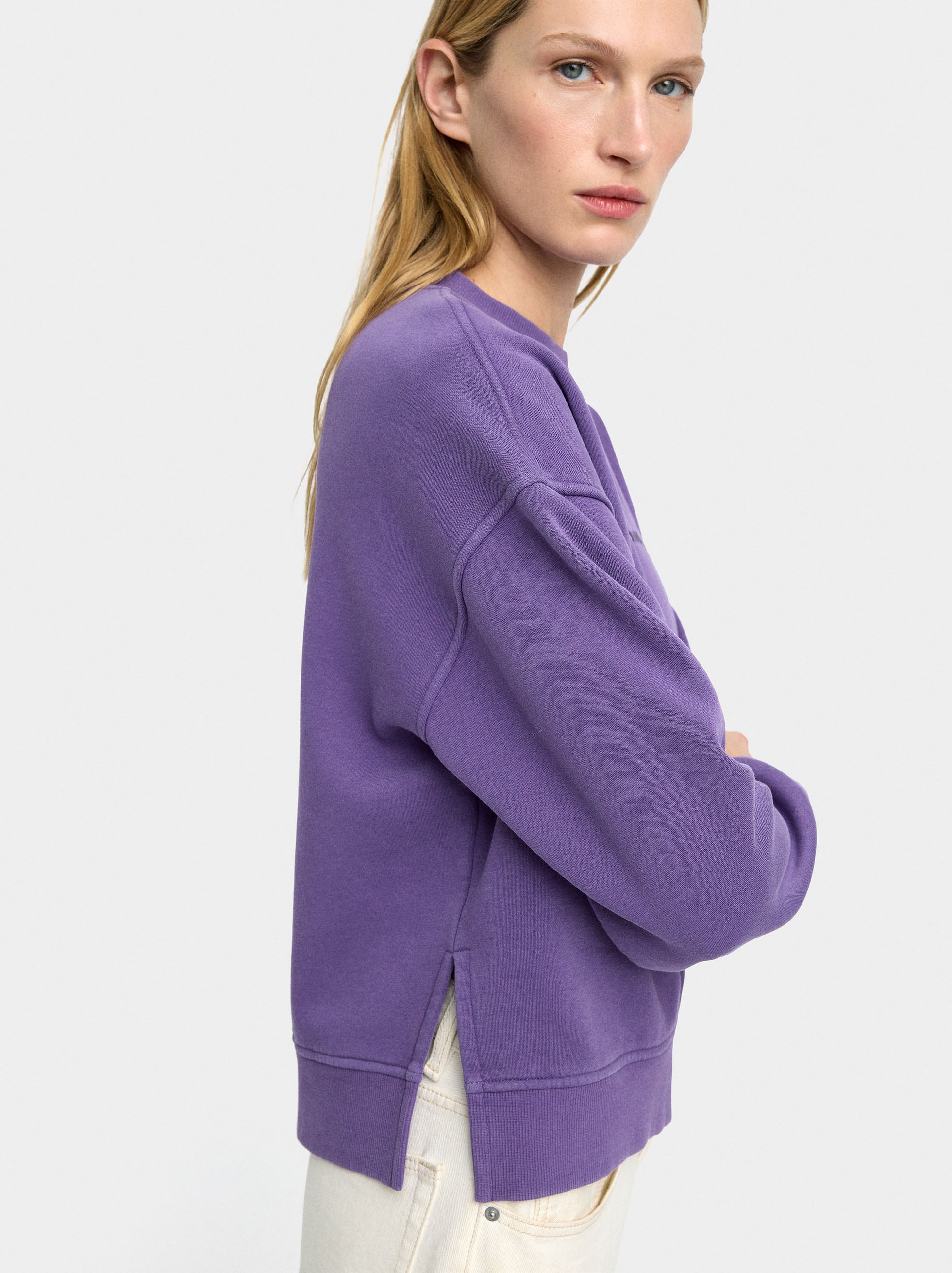 Sudadera De Algodón Con Bordado