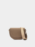 Bolso Bandolera Ovalado Con Solapa