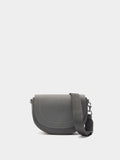 Bolso Bandolera Ovalado Con Solapa