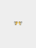 Pendientes Corazón Bicolor - Plata De Ley 925
