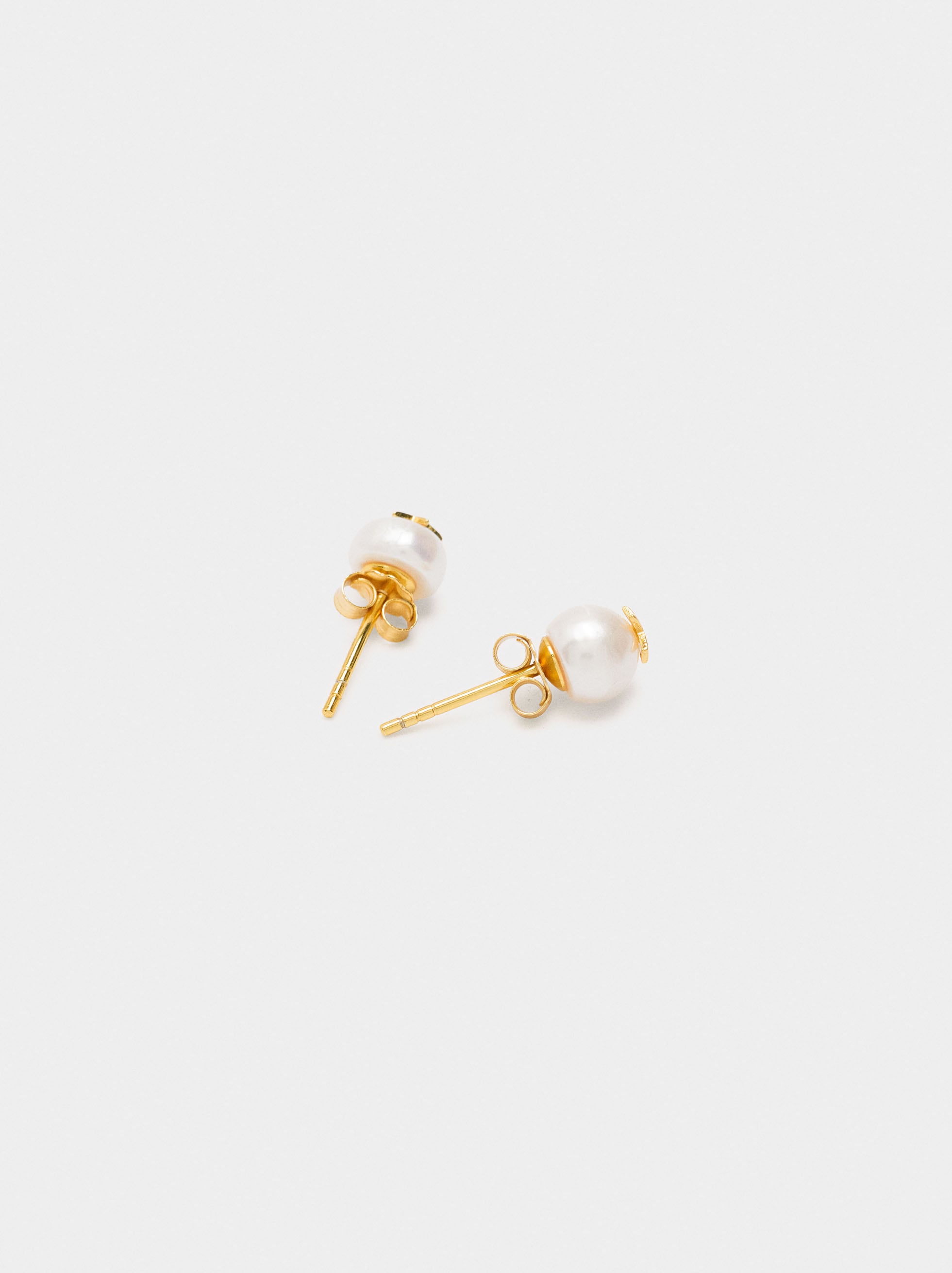 Pendientes De Perlas De Agua Dulce Y Estrellas - Plata De Ley 925