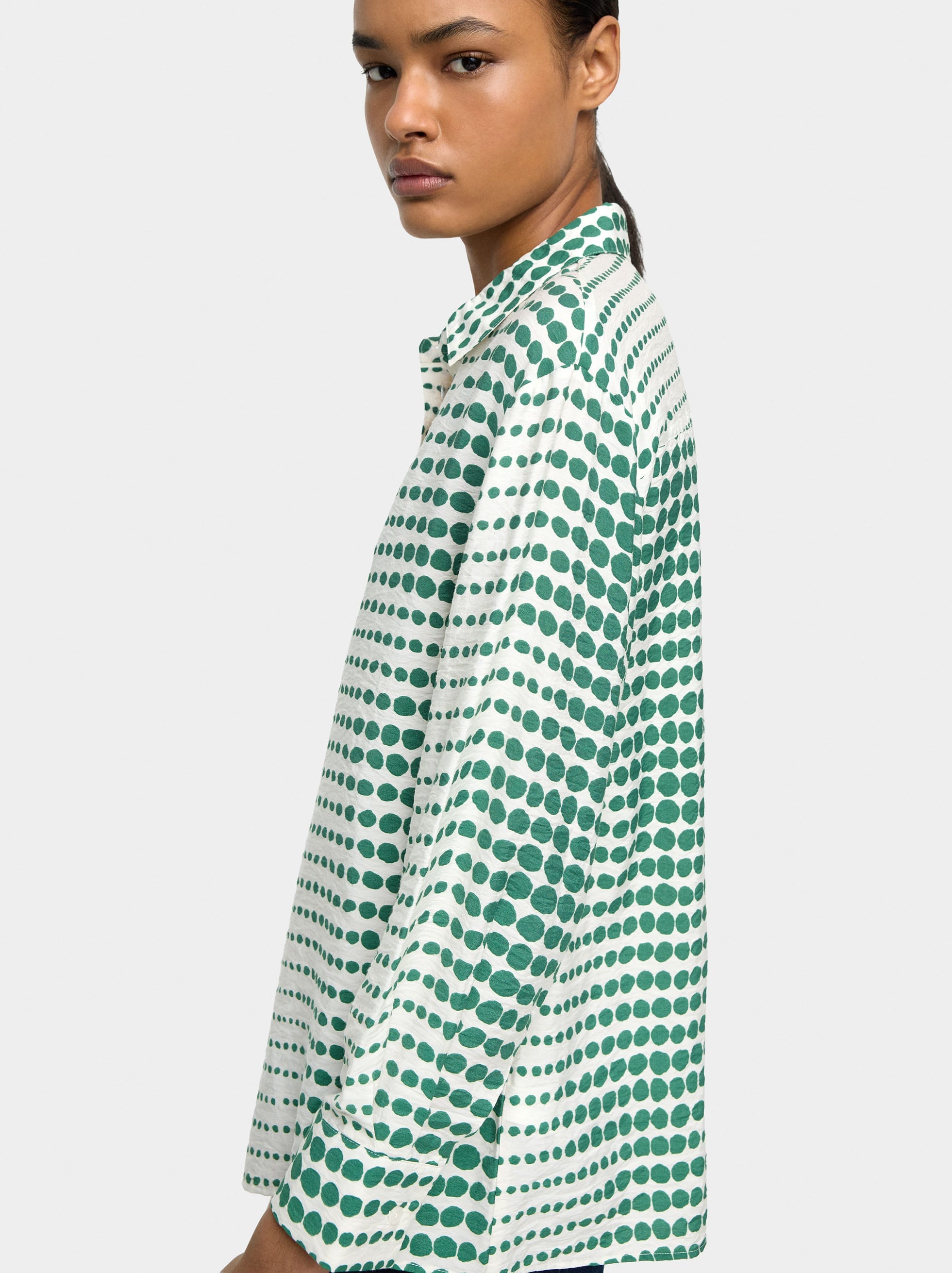 Camisa Fluida Con Estampado