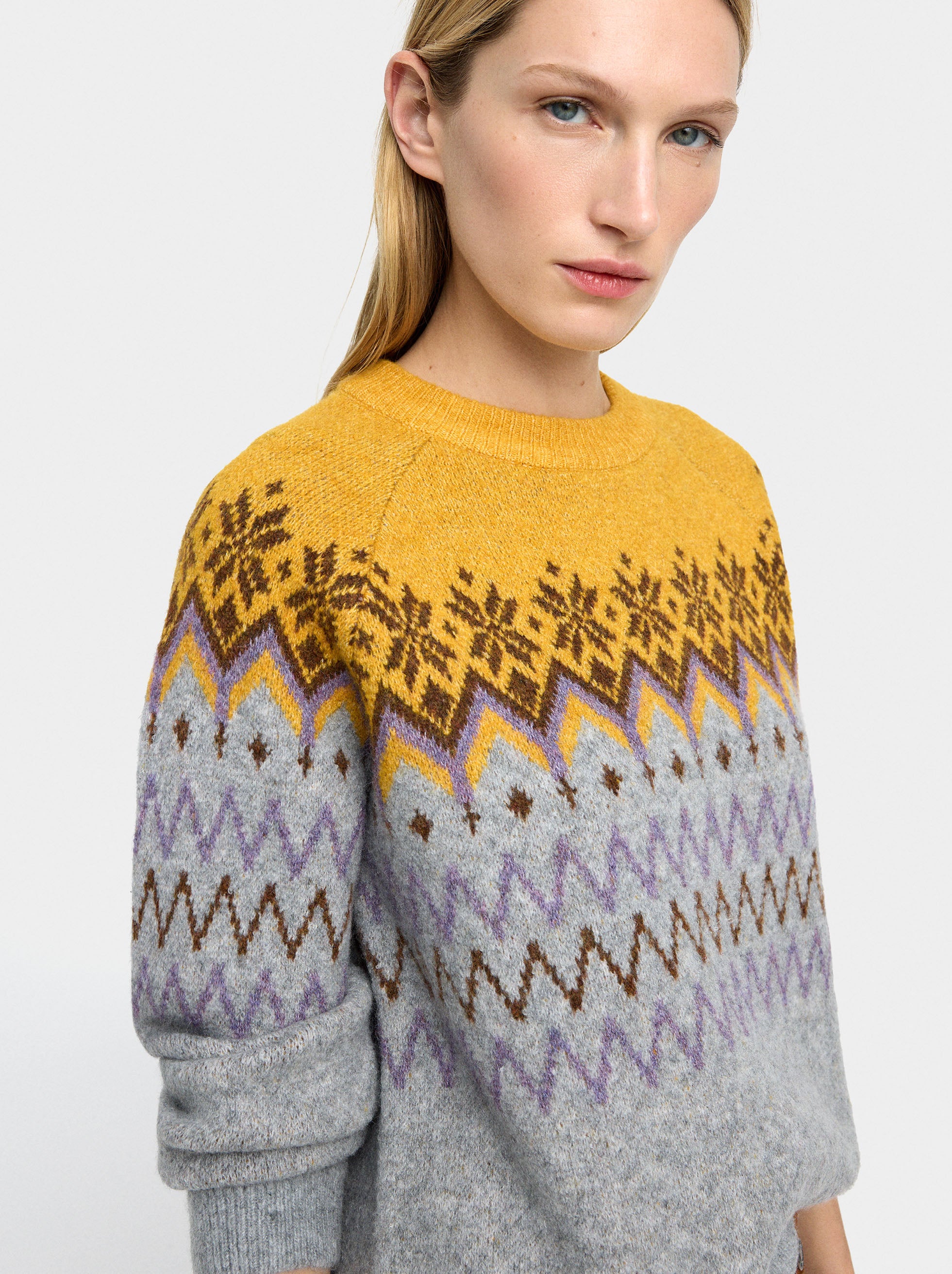 Jersey De Punto Con Jacquard