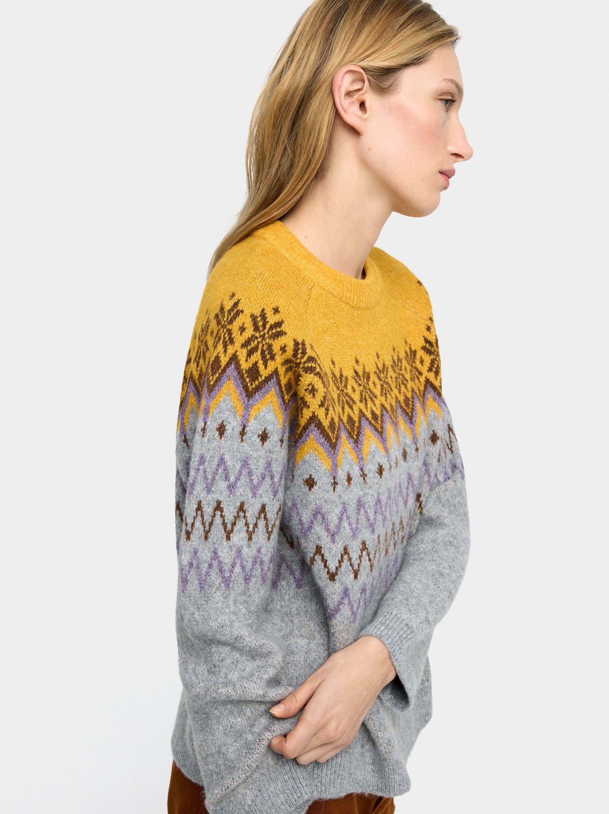 Jersey De Punto Con Jacquard