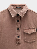 Camisa Denim Con Bolsillo