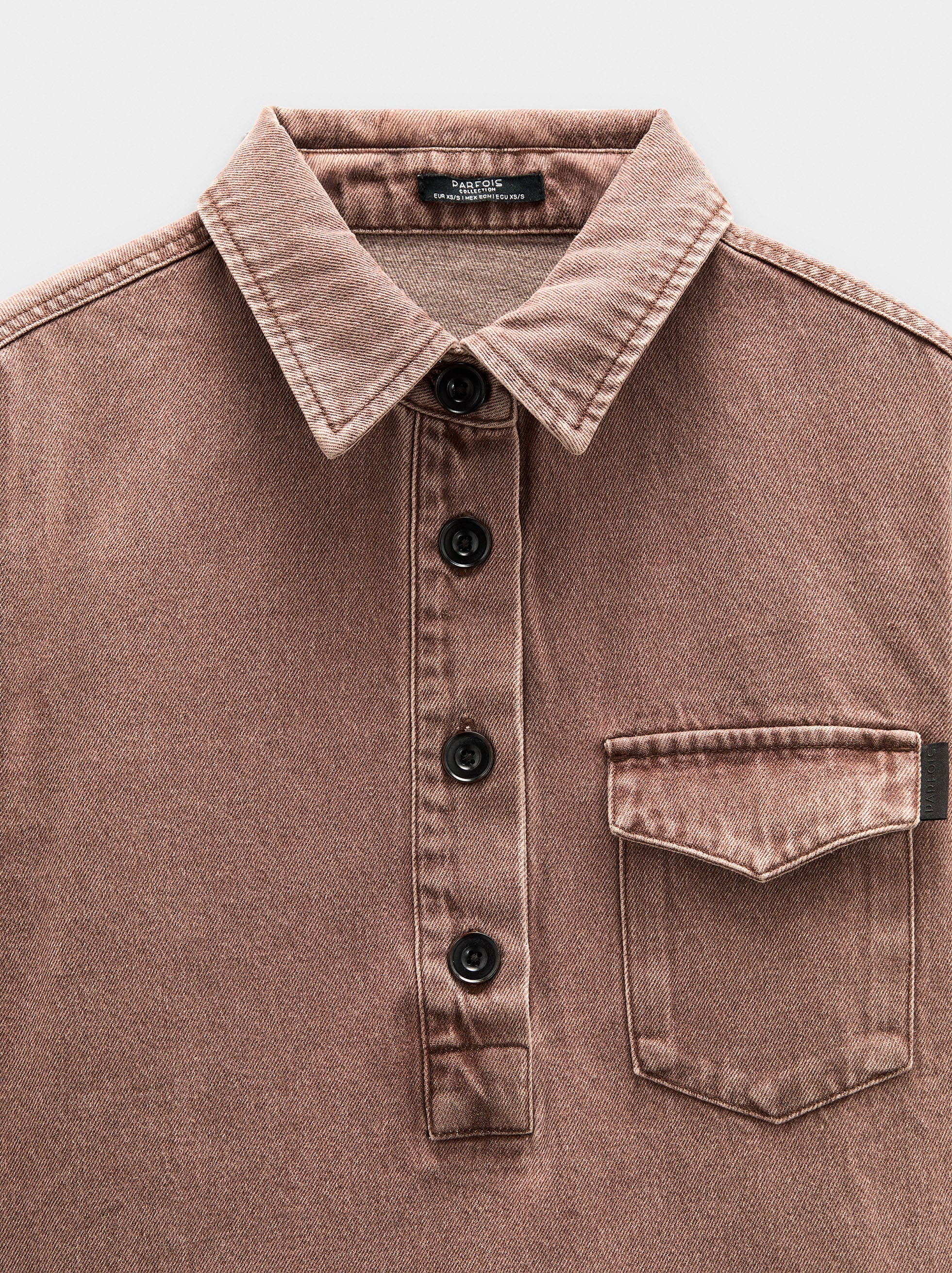 Camisa Denim Con Bolsillo