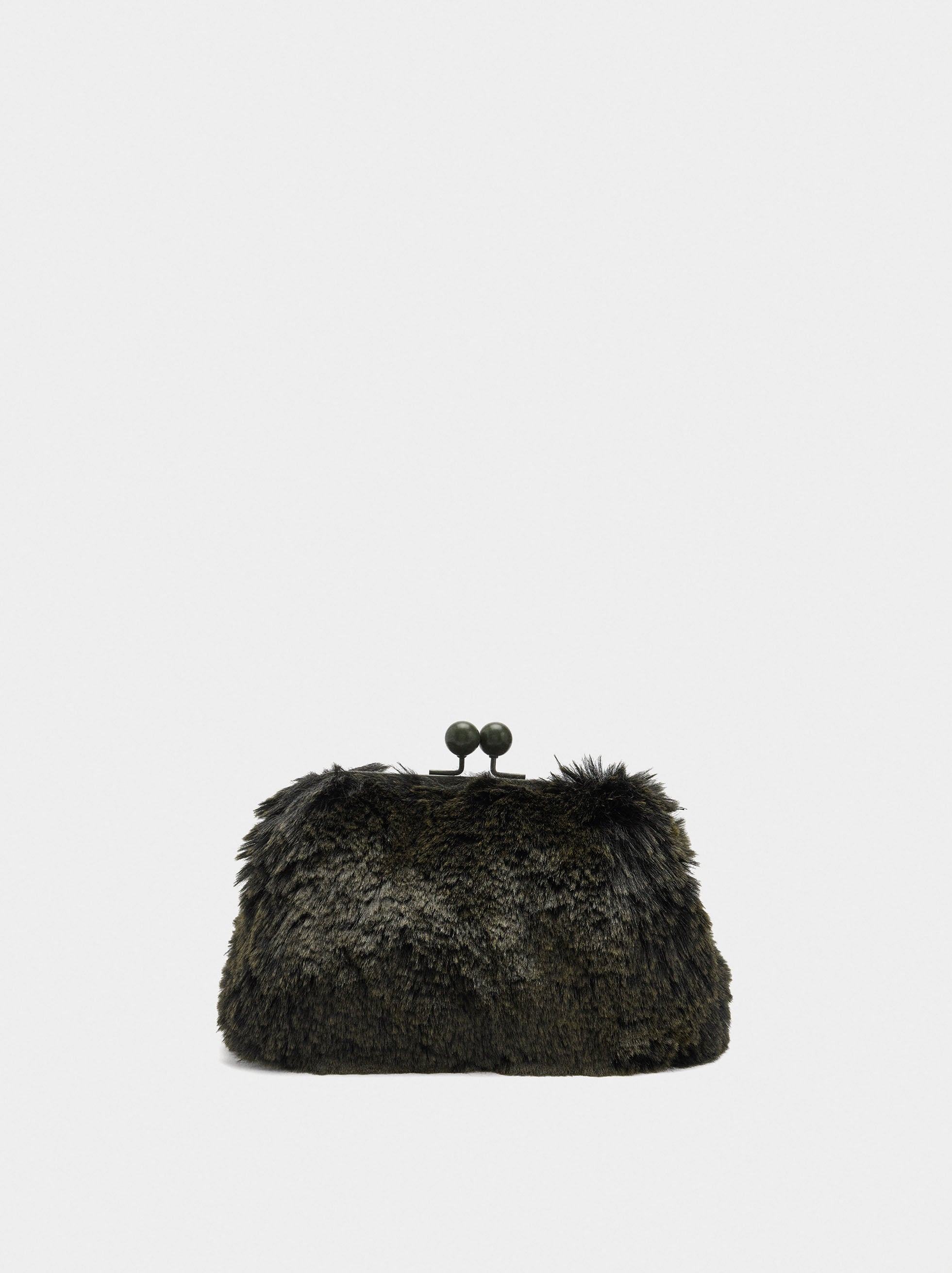 Bolso Efecto Pelo Con Asa De Cadena