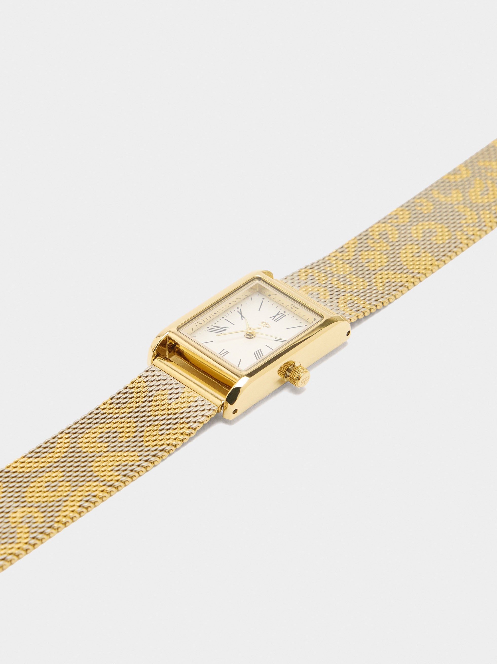 Reloj De Pulsera De Punto Estampado Animal
